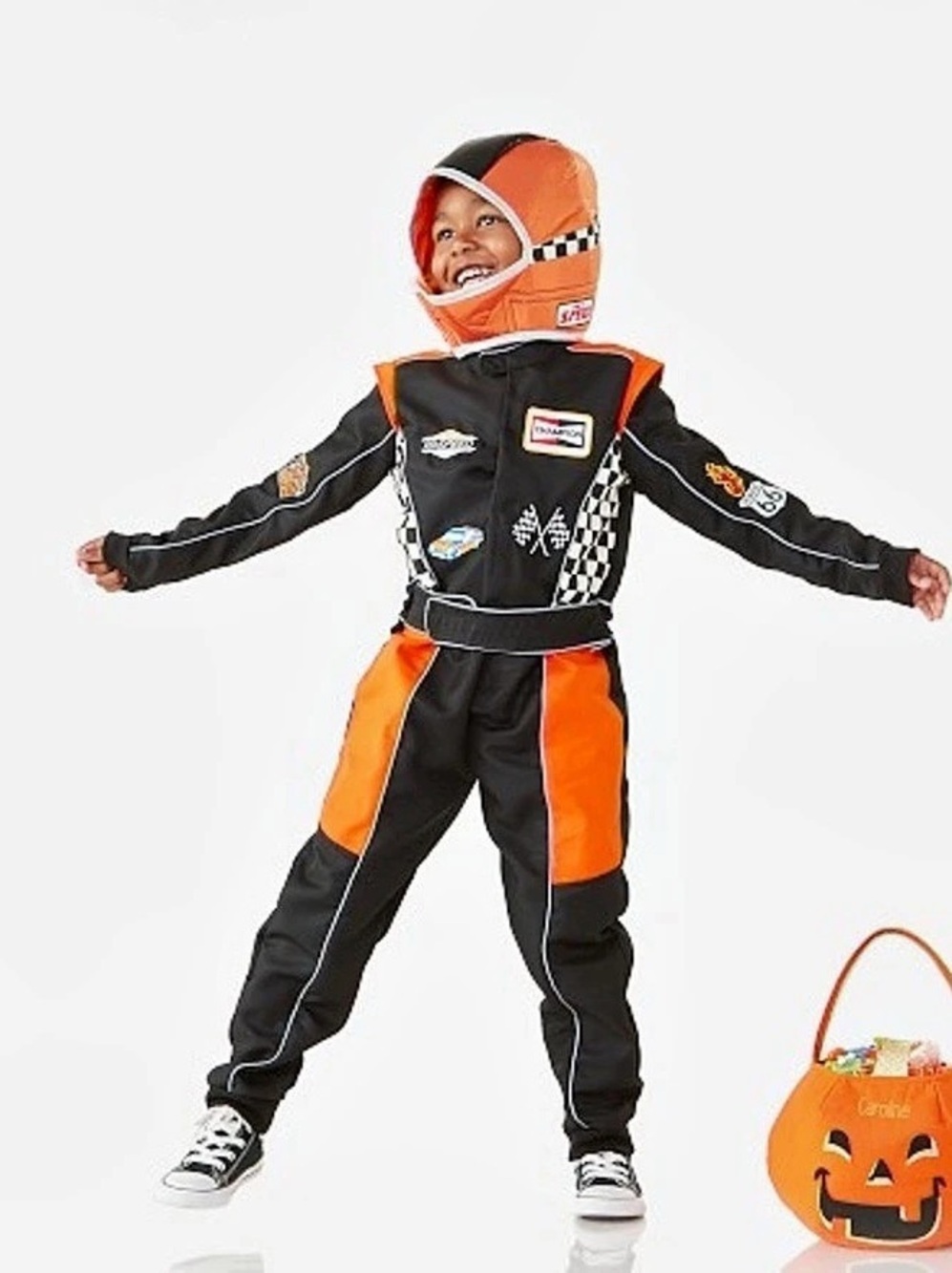 Pottery Barn Kids/Toddler Racing Driver Halloween Costume Black & Orange